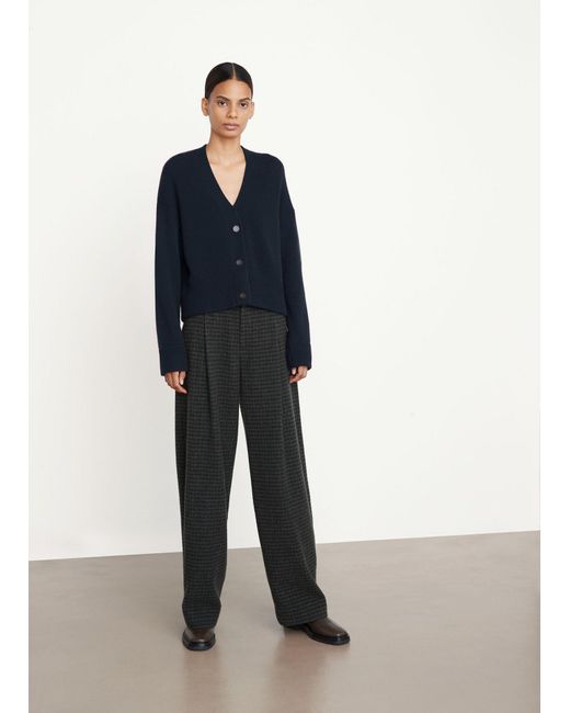 Vince Blue Button-Front V-Neck Cardigan