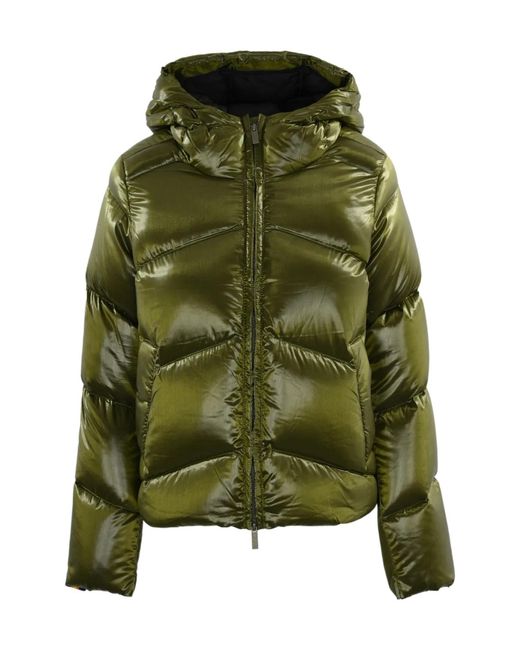 K-Way Green Ninev Crystal Chintz Thermo Heavy Jacket for men