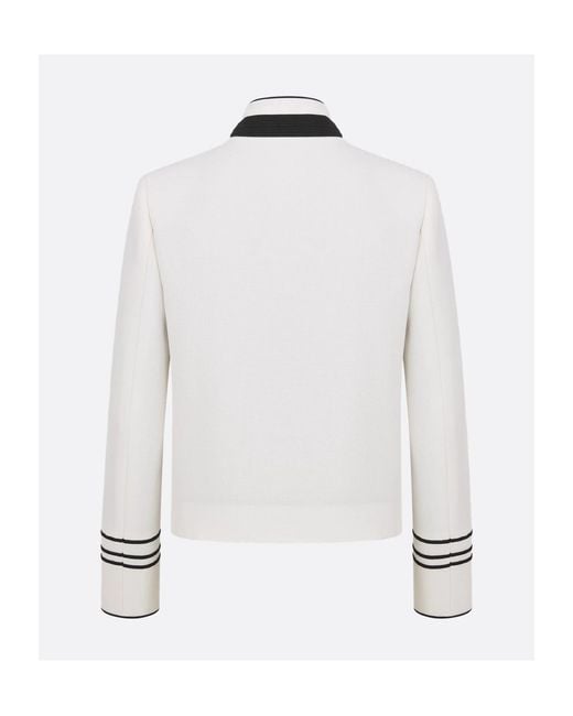 Dior White Cropped Jacket