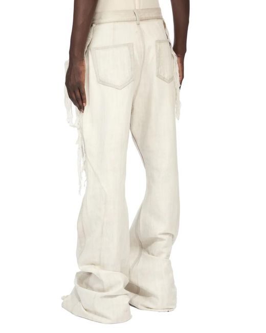 Rick Owens Natural Slivered Bootcut Jeans for men