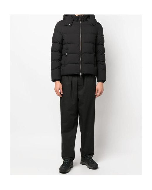 Moorer Black Long-Sleeved Down Jacket for men