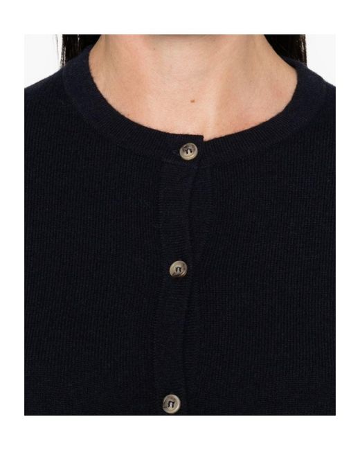 Soft Goat Blue Crew Neck Long-Sleeved Knitwear