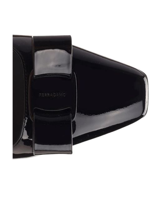 Ferragamo Black Logo High Heels