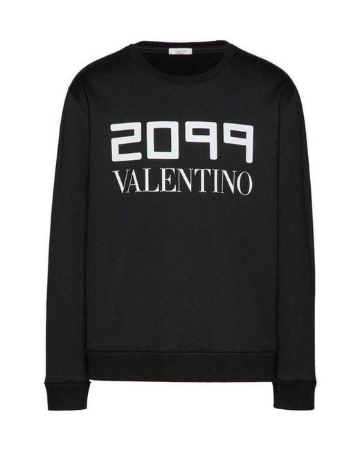 Valentino Black 2099 Logo Printed Sweatshirt for men