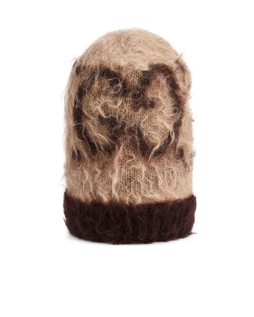 Gucci Brown Gg Knitted Beanie for men