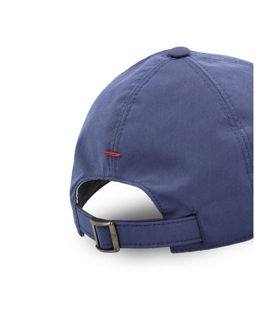 Brunello Cucinelli Blue Logo Visor Baseball Hat for men