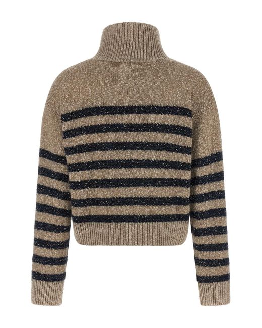 Brunello Cucinelli Multicolor 'dazzling Stripes' Sweater