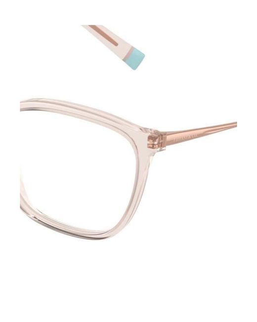Tiffany & Co White Rectangle Frame Glasses