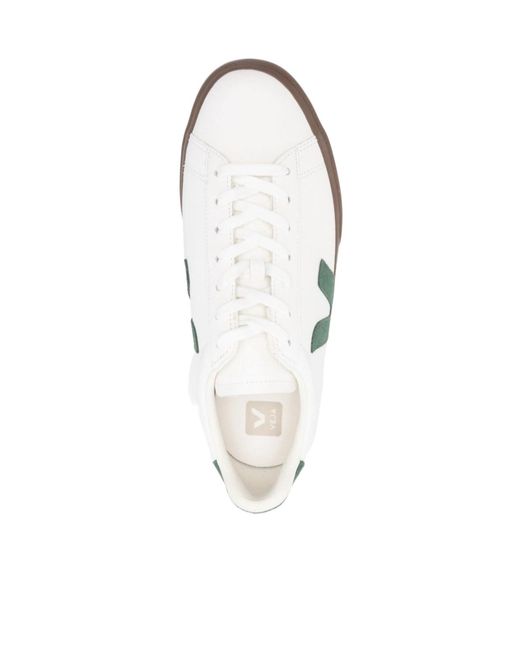 Veja White Campo Lace-Up Sneakers for men