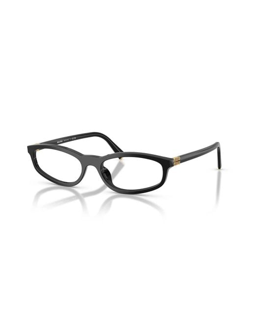 Miu Miu White Eyewear Oval Frame Glasses