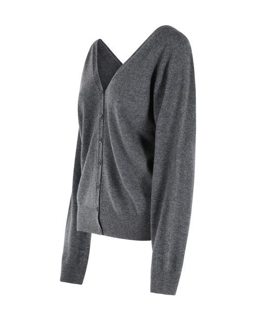 Lisa Yang Gray Long-Sleeved Cardigan
