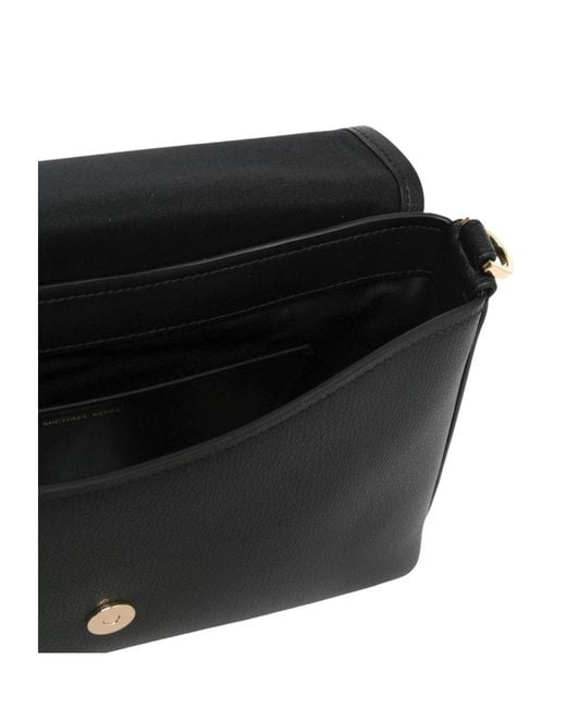MICHAEL Michael Kors Black Nessa Large Leather Crossbody Bag