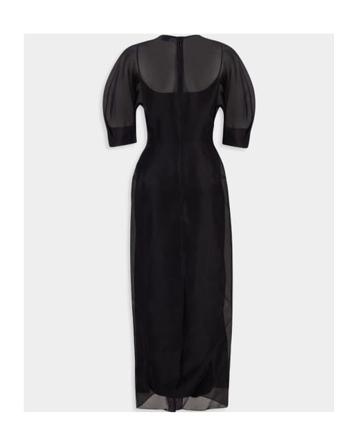 Gabriela Hearst Black Short Sleeve Dress