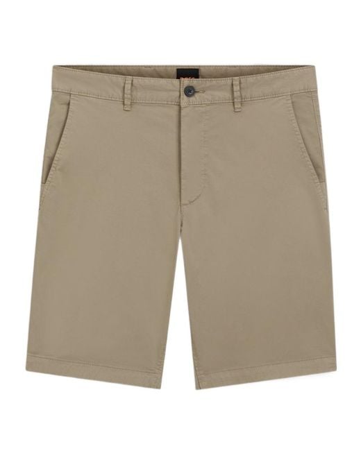 Boss Natural Slim Fit Bermuda Shorts for men