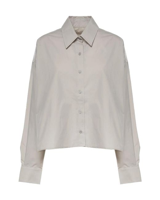 Frankie Shop Gray Arlen Boxy Shirt