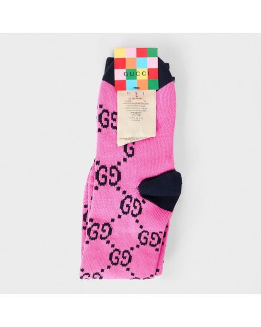 Gucci Pink Elegant And Fashionable Socks