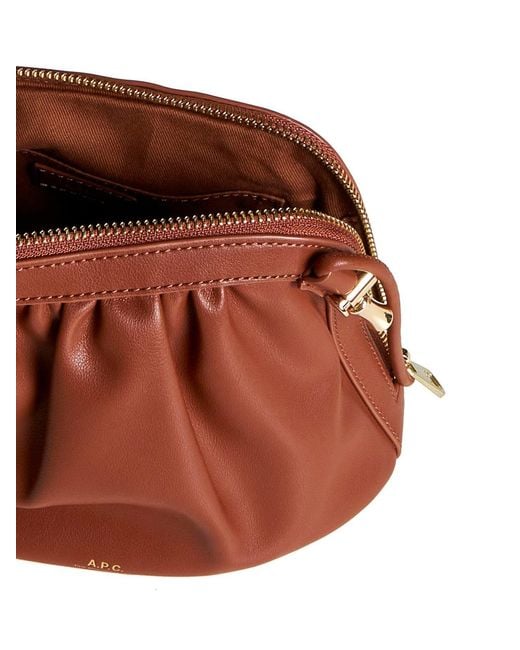 A.P.C. Purple Ninon Zipped Crossbody Bag