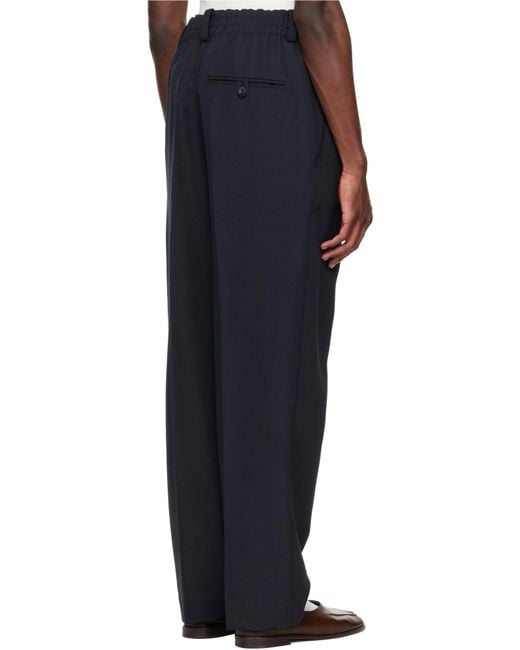 Jacquemus Blue Tailored Straight-Leg Pants for men