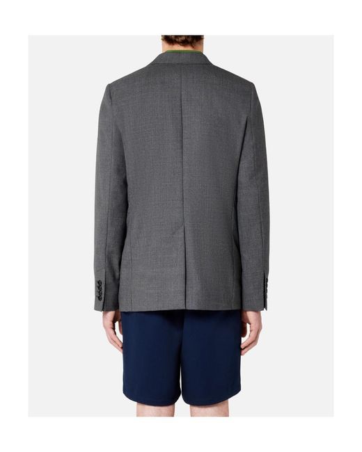 AMI Gray Single-Breasted Blazer for men