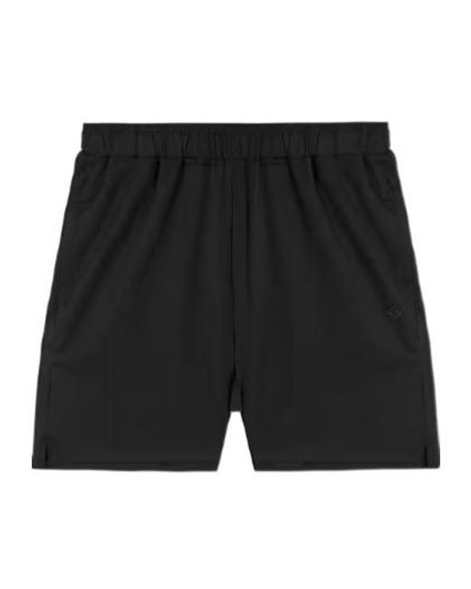 Represent Black Elastic Waist Shorts for men