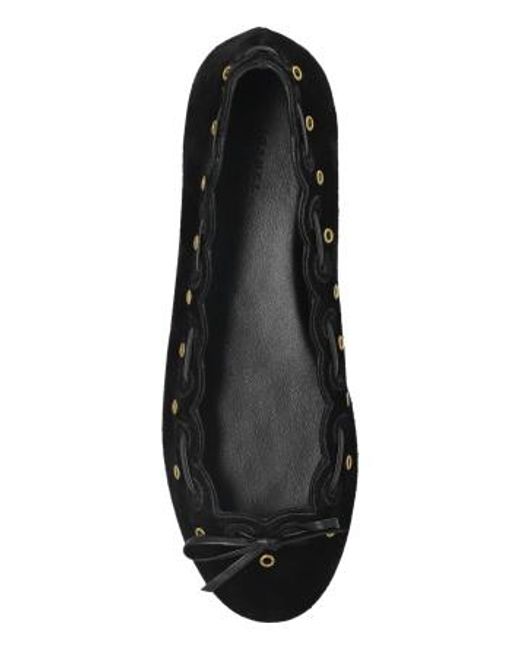 Isabel Marant Black Round Toe Ballet Shoes