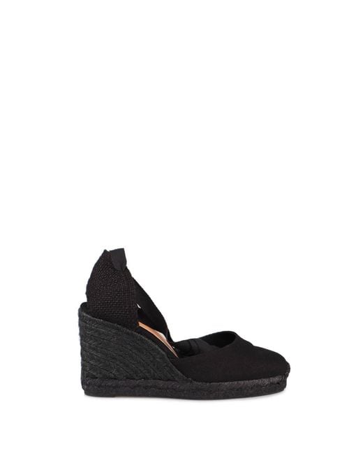 Castaner Black Castañer Carina Ankle-Strap Wedge Espadrilles
