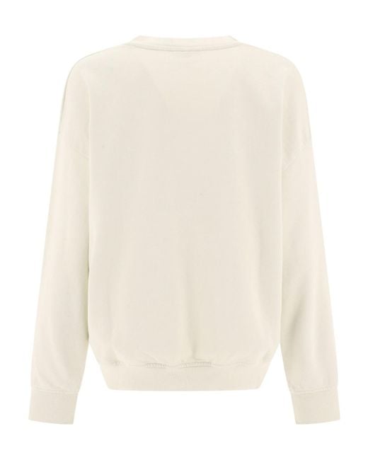 Ganni White "Have A Nice Day" Sweatshirt