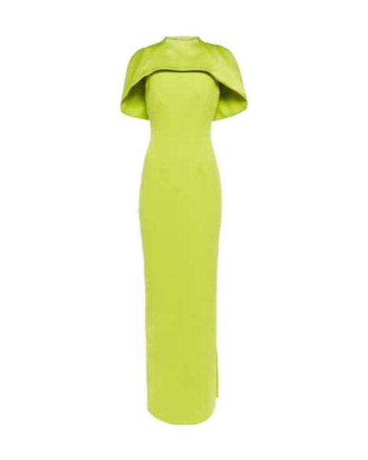 Safiyaa Green Kalika Crêpe Gown
