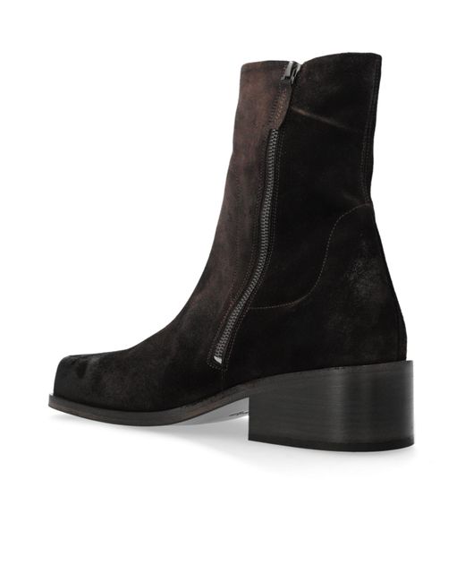 Marsèll Black Square-Toed Short Boots