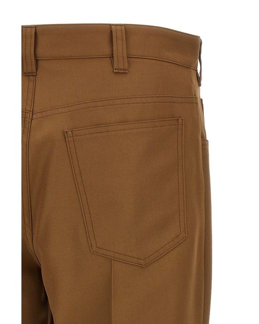 Marni Brown Five-Pocket Straight-Leg Pants for men