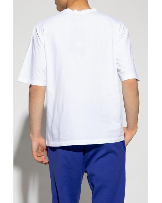 DSquared² White Logo-Printed Crewneck T-Shirt for men
