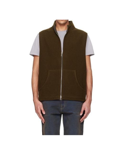Rier Brown Full Zip Vest for men
