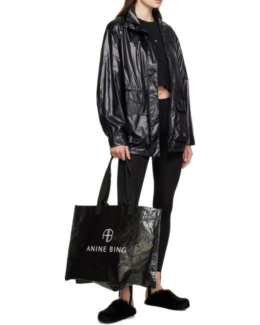 Anine Bing Black Rhea High-Waisted Leggings
