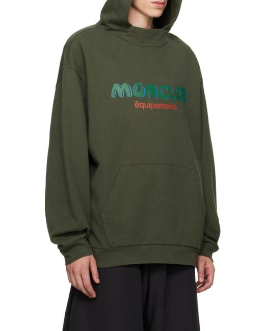 Moncler Green Logo Hoodie for men