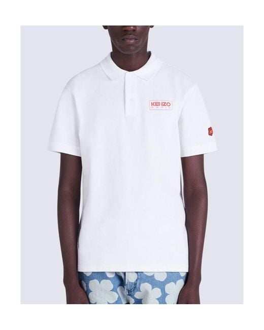 KENZO White Paris Polo for men