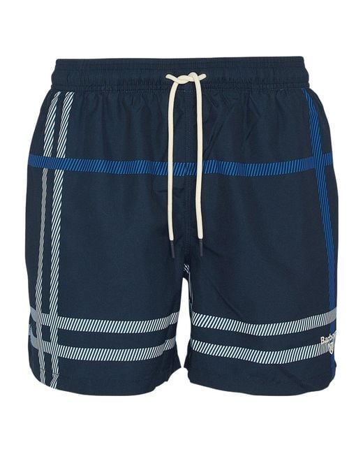 Barbour Blue Logo-Detail Swim Shorts for men