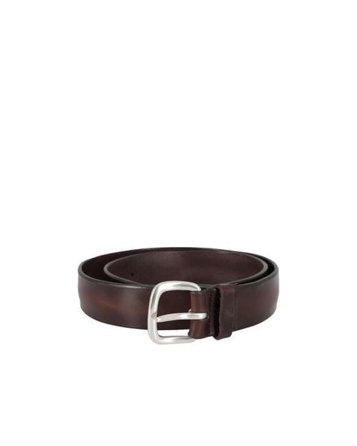 Orciani Multicolor Leather Buckle Belt for men