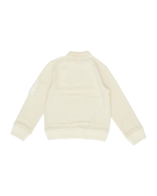 Sacai White Wool Knit Polo Shirt for men