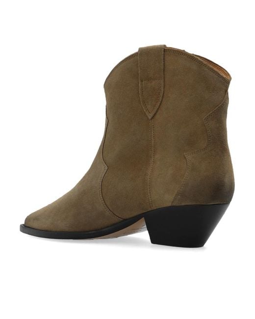 Isabel Marant Brown Pointed Short Boots