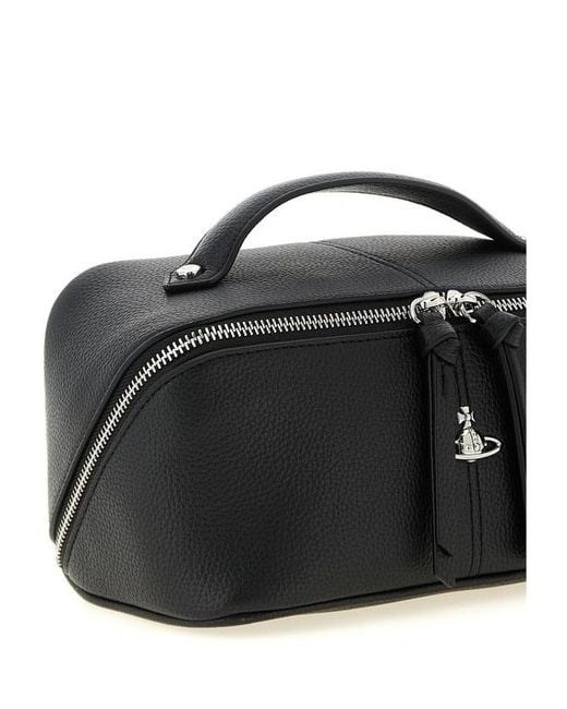Vivienne Westwood Black Cosmetic Case Orb Zipped Makeup Bag
