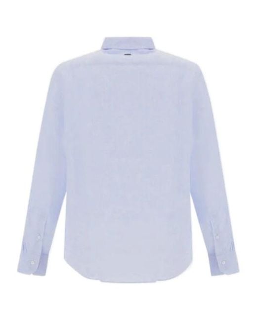 Herno Blue Buttoned Shirt for men