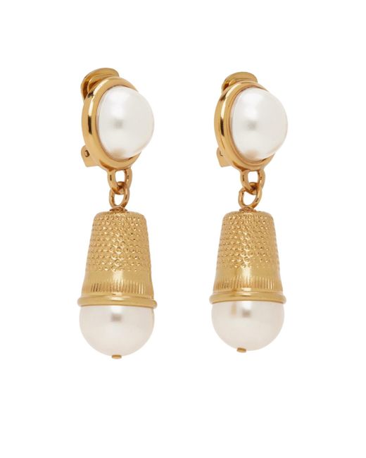 Moschino Metallic Clip Earrings