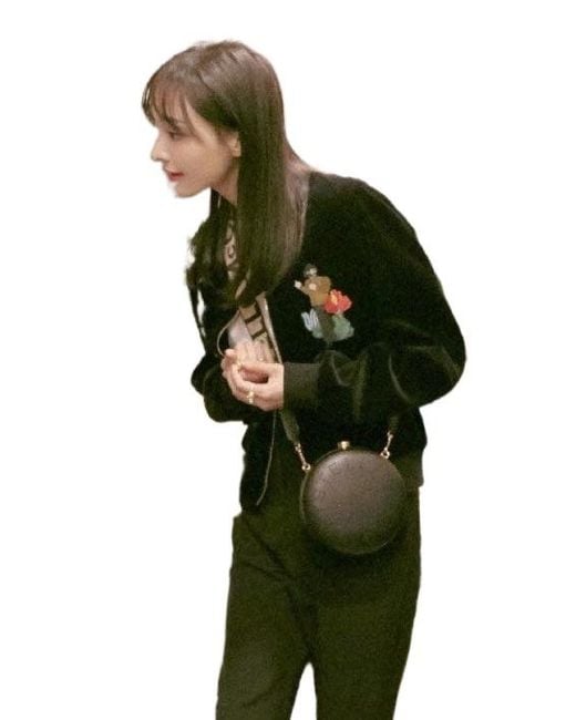 Stella McCartney Green Embellished Monogram Shoulder Bag
