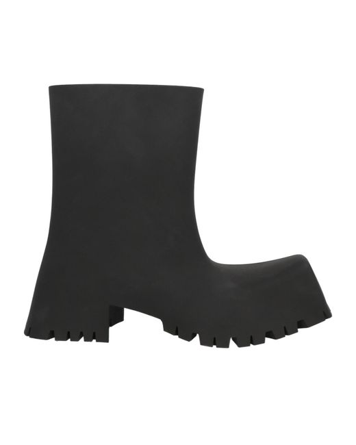 Balenciaga Black Fashionable Platform Square-Toe Boots