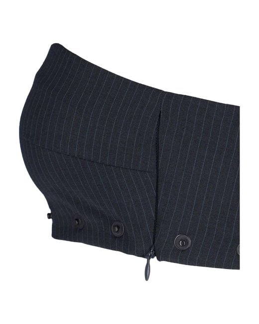 Paloma Wool Blue Nita Striped Bandeau Top