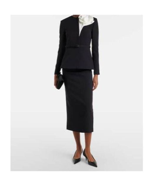 Roland Mouret Black Crêpe Pencil Skirt