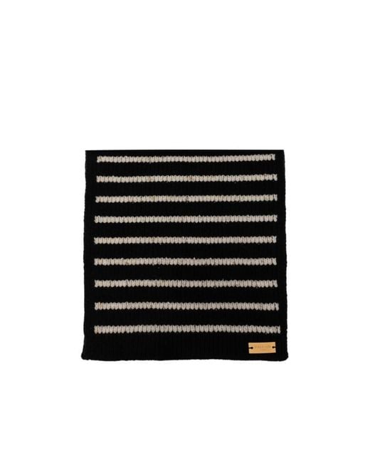 Balmain Black Logo Plaque Monogram Scarf