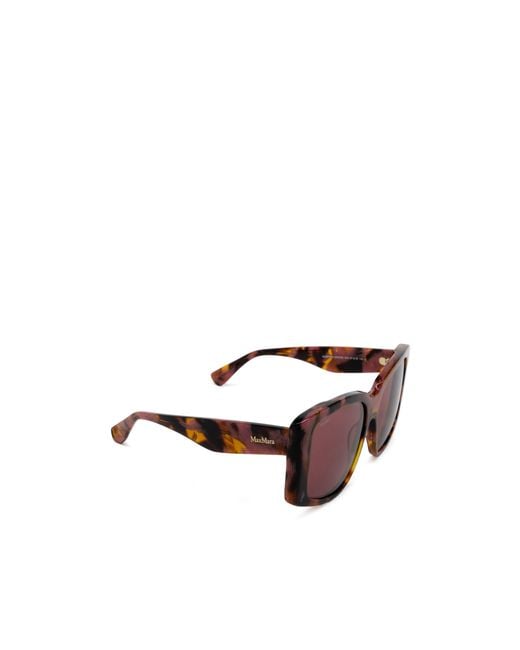 Max Mara Purple Square Frame Sunglasses