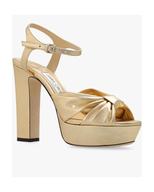 Jimmy Choo Metallic Heloise Platform Sandals