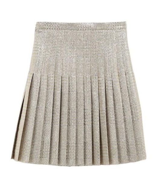 Céline Brown Pleated Skirt